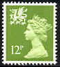 1980 GB - SGW32 (XW44) 12p Yellowish-Green (H) PCP MNH